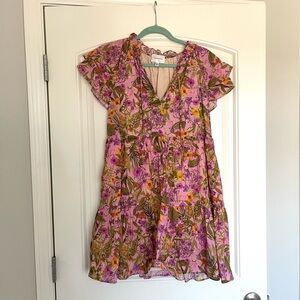 Floral Pink Babydoll Dress